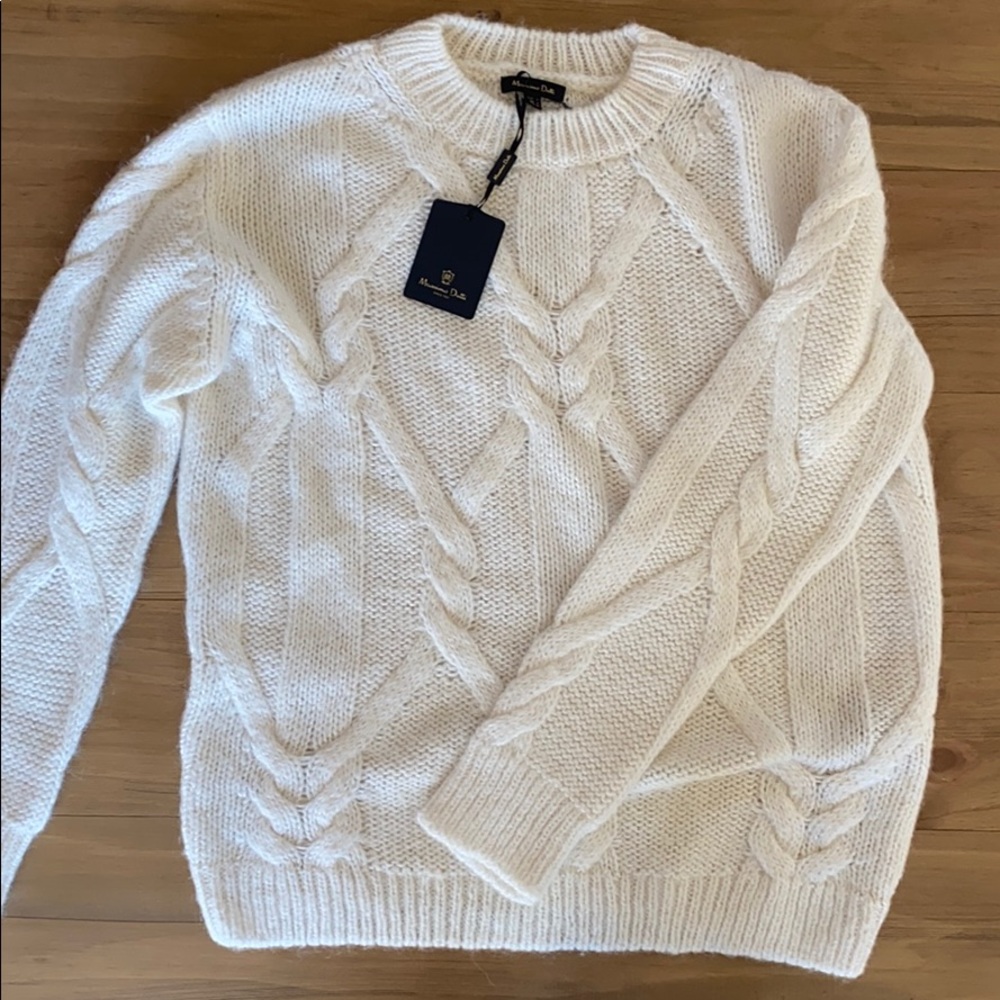 Massimo Dutti Cream Sweater, med